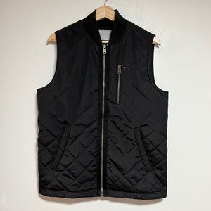 Tommy Hilfiger Men’s Black Quilted Zip-Up Vest - Size XS